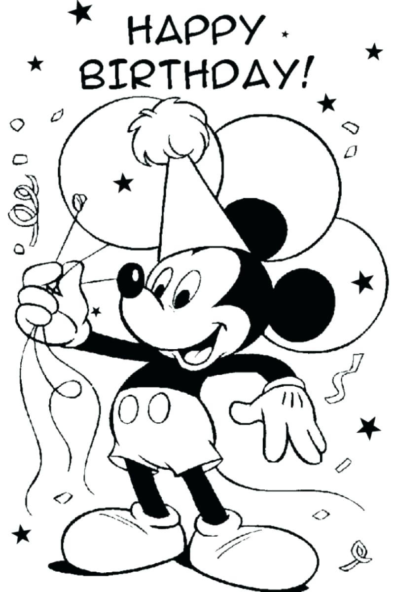 801x1200 Coloring Happy Birthday Cards Coloring Pages