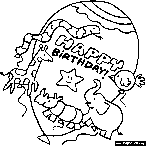 560x560 Birthday Online Coloring Pages Page 1