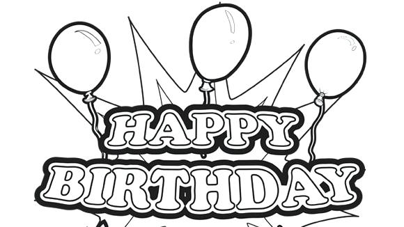 580x326 Coloring Pages Birthday Card Kids And Animals Birthday Party