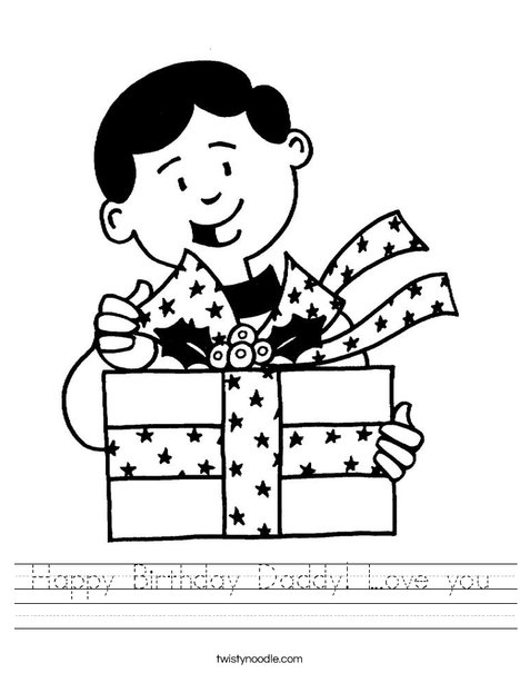 468x605 Happy Birthday Daddy Love You Worksheet