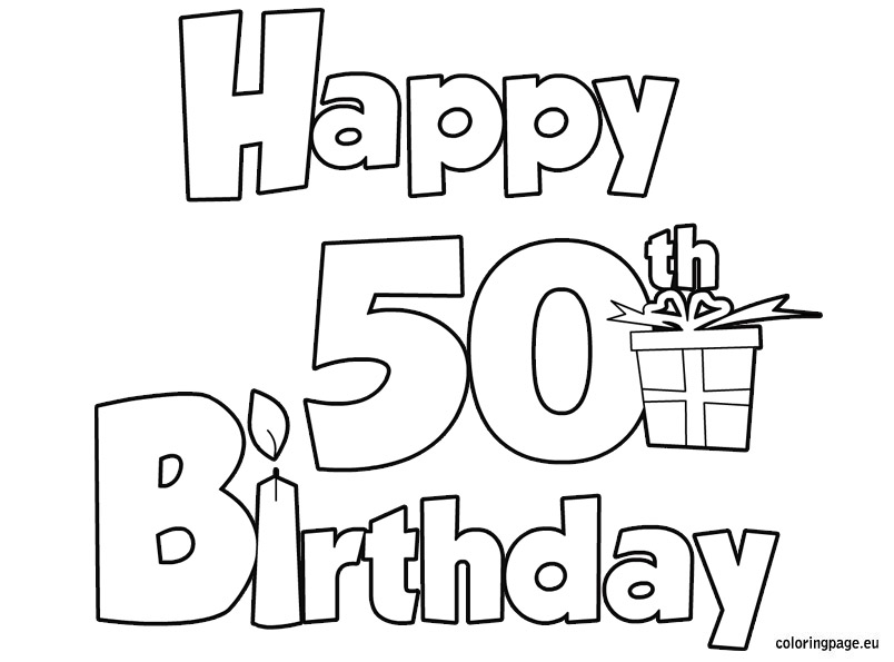 804x595 Happy 50 Birthday.jpg Coloring B Day'S, Parties Amp More