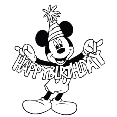 230x230 Coloring Pages Amazing Happy Birthday Coloring Pages The Mickey