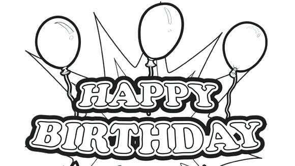 580x326 Coloring Pages For Birthdays Birthday Coloring Pages Free