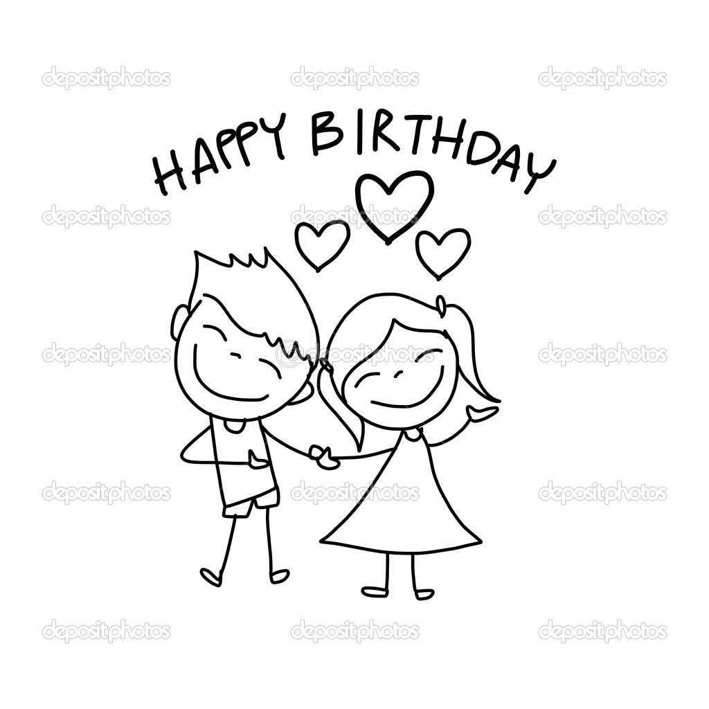 1024x1024 Happy Birthday Card Drawing