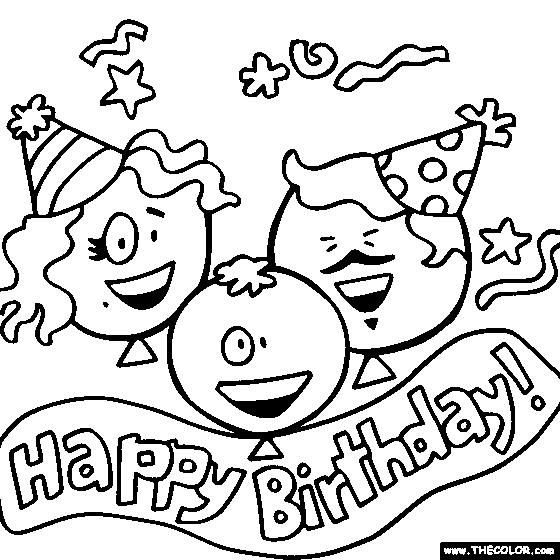 560x560 Birthday Online Coloring Pages Page 1