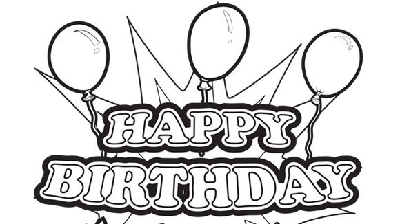 580x326 Coloring Pages For Birthdays
