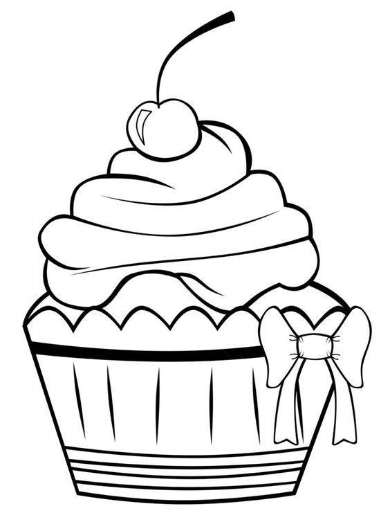 564x754 Drawn Cupcake Happy Birthday
