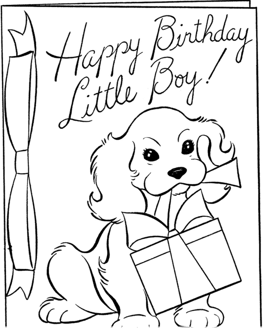 526x657 Happy Birthday Boy Coloring Page Amp Coloring Book