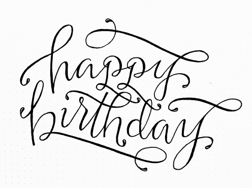 496x370 Happy Birthday Caligraphy Happy Birthday