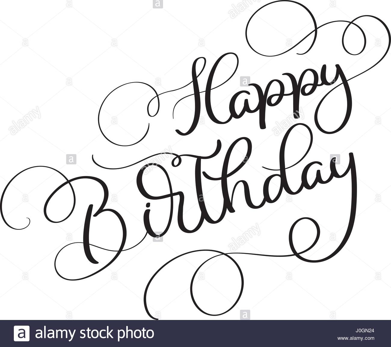 1300x1155 Happy Birthday Vector Vintage Text On White Background