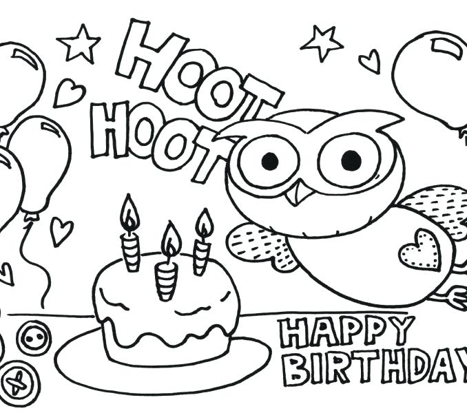 678x600 Happy Birthday Coloring Drawn Birthday Coloring Page 8 Happy