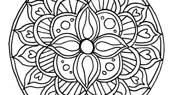 570x320 Simple Drawing Of Buddha How To Draw A Mandala (With Free Coloring