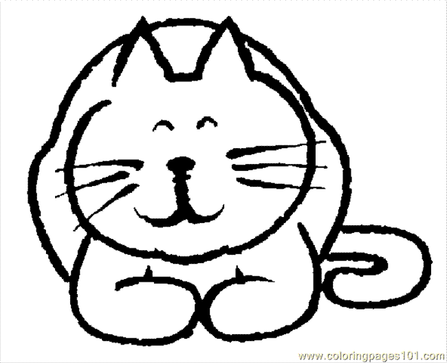 650x527 97 Happy Cat Logo Coloring Page