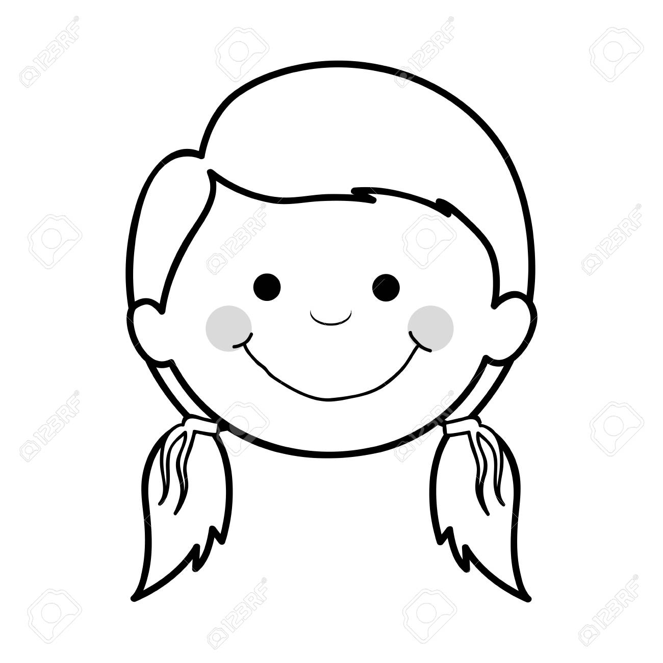 1300x1300 Girl Happy Child Icon Image Vector Illustration Design Royalty