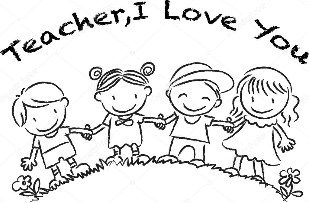 1023x672 Cartoon Drawing Happy Teachers'Day Card Stock Photo Wenpei