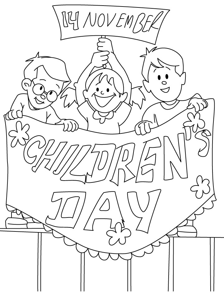 720x954 Image Result For Coloring Worksheet For Kids Day Happy Kids Day