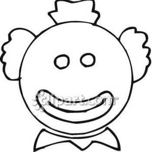 300x300 Clown With Big Smile Royalty Free Clipart Picture