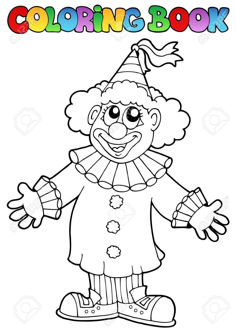 920x1300 Coloring Book With Happy Clown 9