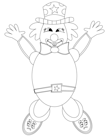 373x480 Happy Clown Coloring Page Free Printable Coloring Pages