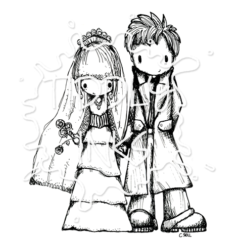 475x475 Happy Couple Wedding Digital Stamp