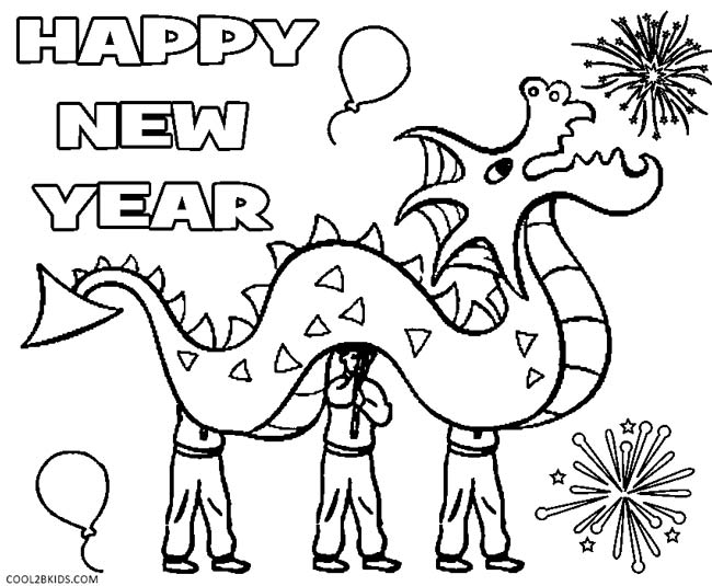 650x535 Chinese New Year Coloring Page