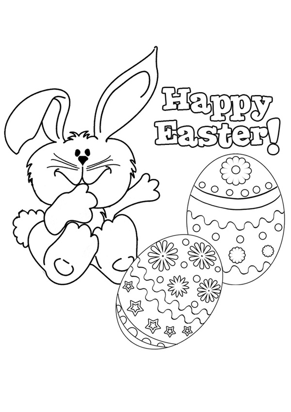 600x850 Happy Easter Coloring Page Printable Easter Coloring Sheets