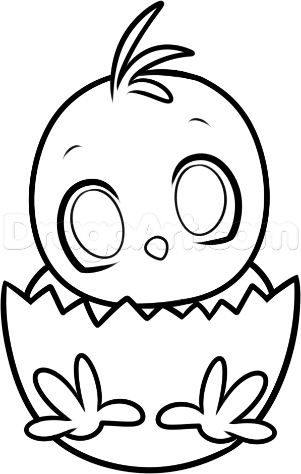 597x939 Easter Chick Drawings Happy Easter 2018