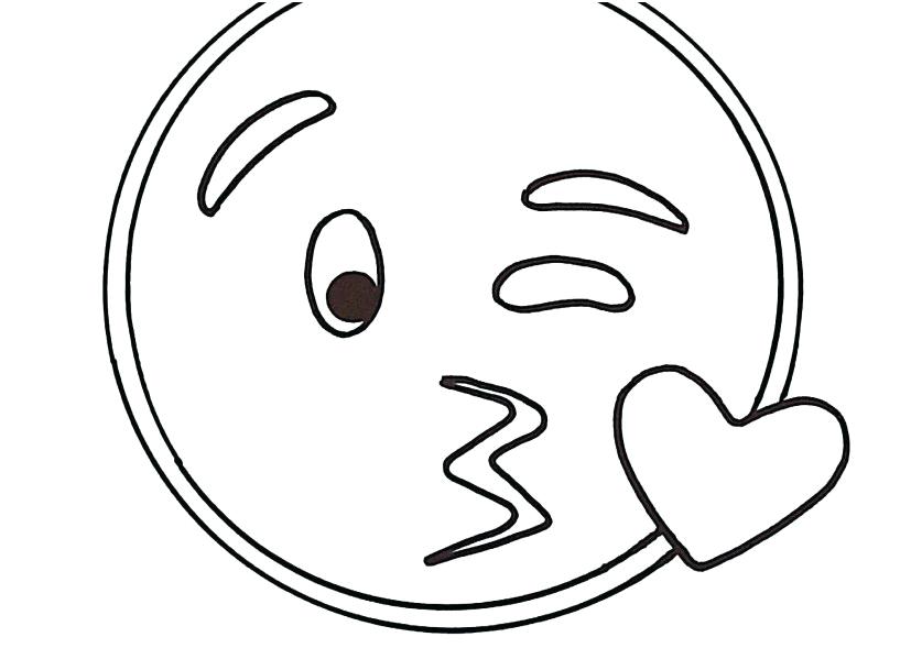 827x609 Emoji Free Coloring Pages Together With Happy 778