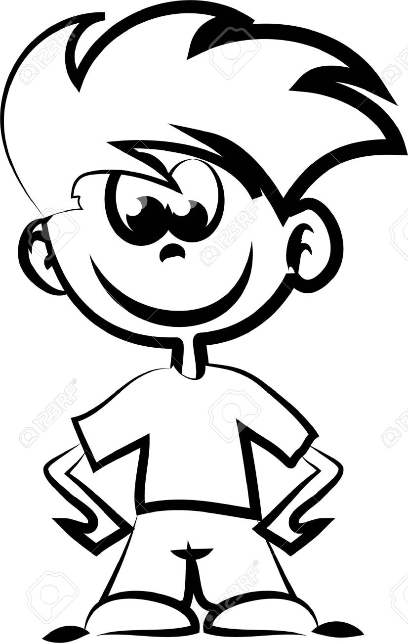 826x1300 Cute Happy Cartoon Boy Royalty Free Cliparts, Vectors, And Stock