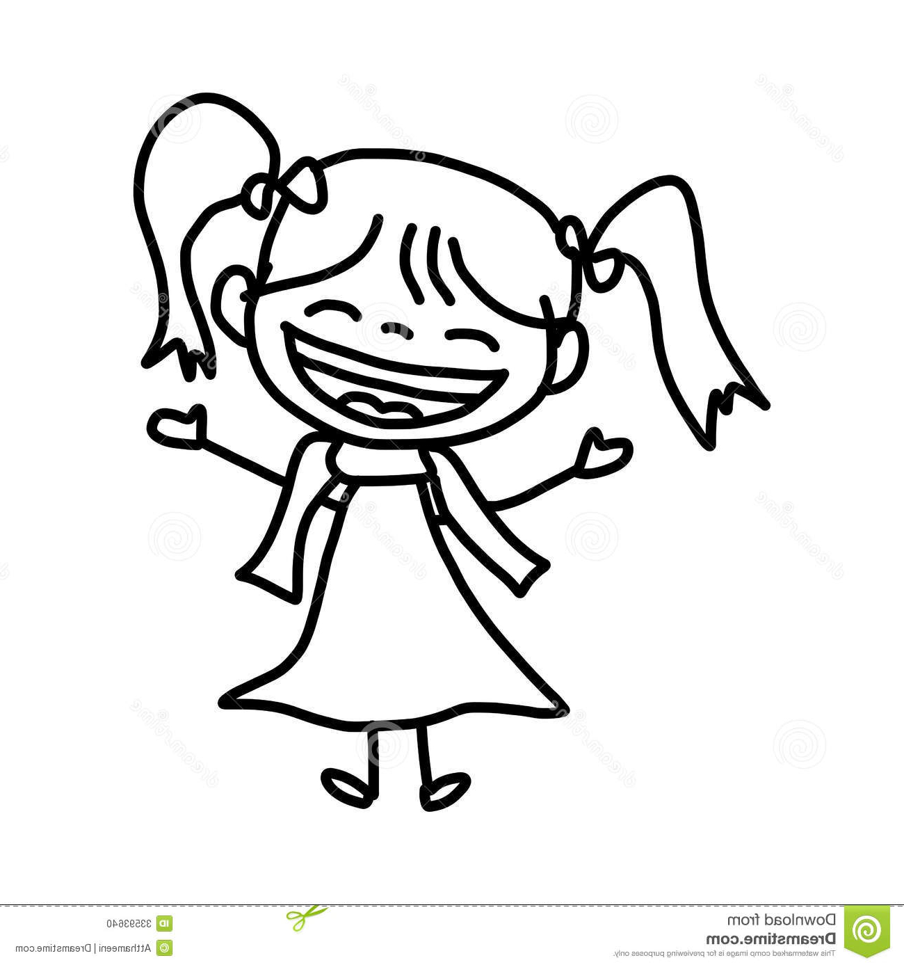 1300x1390 Happy Face Cartoon Sketches Hand Drawing Cartoon Happy Kids Stock