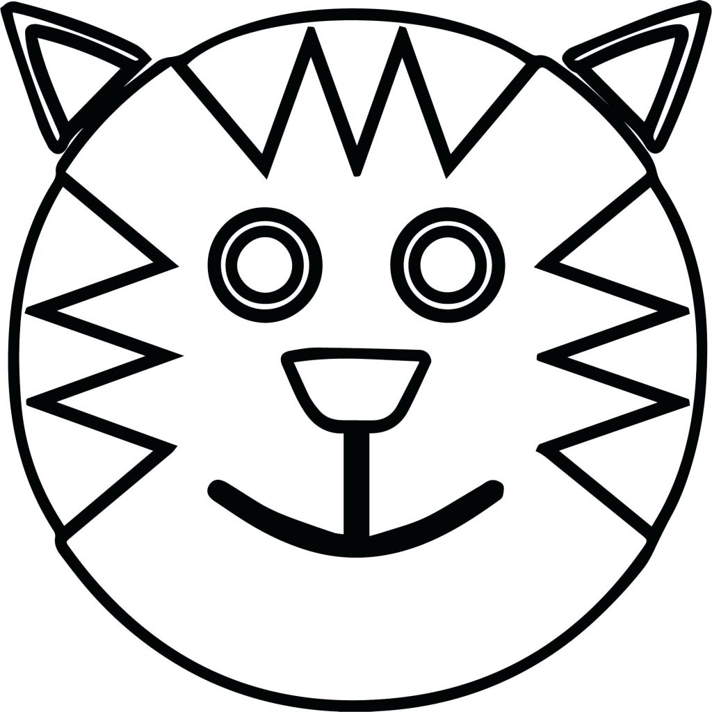 1024x1024 Coloring Page ~ Happy Face Coloring Page Monkey Smile Scary