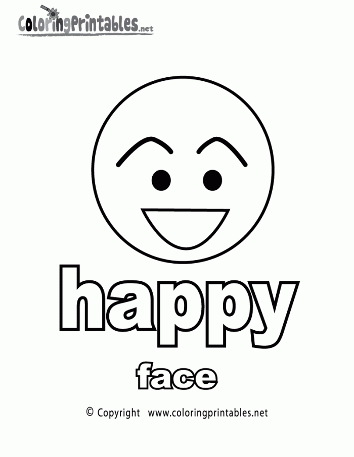 700x905 Happy Face Coloring Pages For Kids