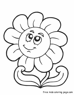291x377 Print Out Spring Happy Face Flower Coloring Pagesfree Printable