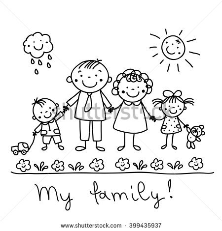 Happy Family Drawing at GetDrawings | Free download