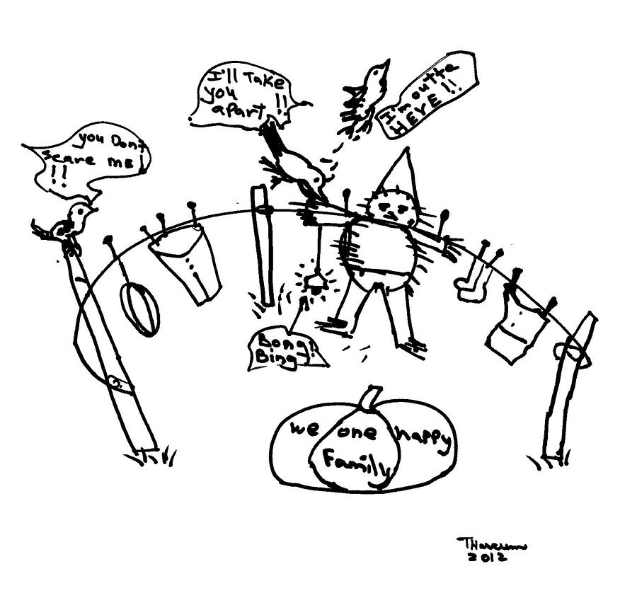 900x838 Big Happy Family Drawing By Thelma Harcum