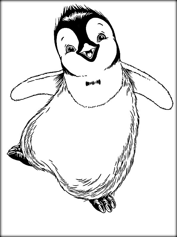 595x797 Happy Feet Coloring Pages