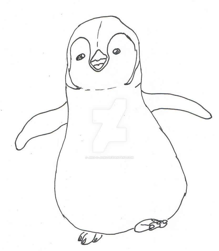 833x958 Happy Feet Penguin. By Jing O Jang