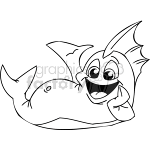 300x300 Royalty Free A Full Happy Fish 377405 Vector Clip Art Image