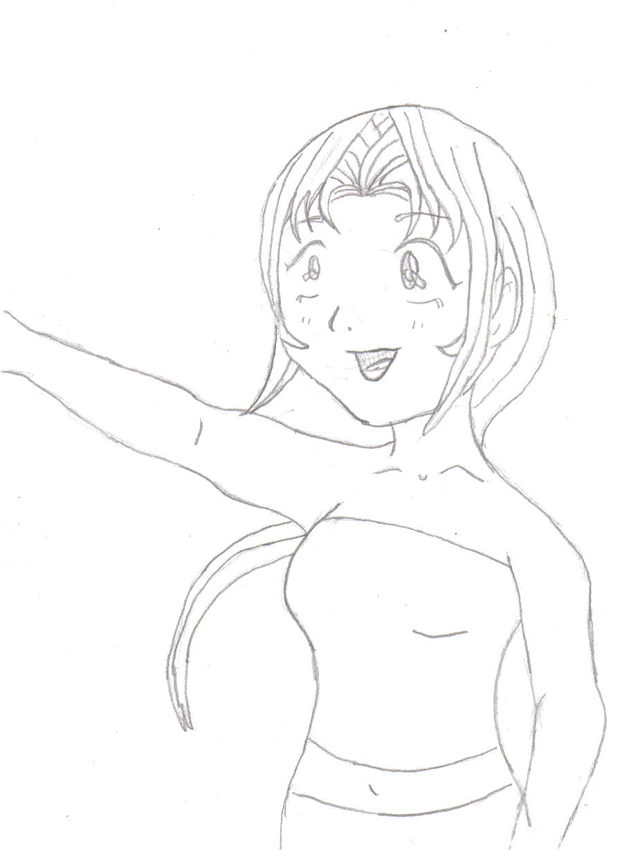 896x1227 Happy Girl Sketch By Animejoe