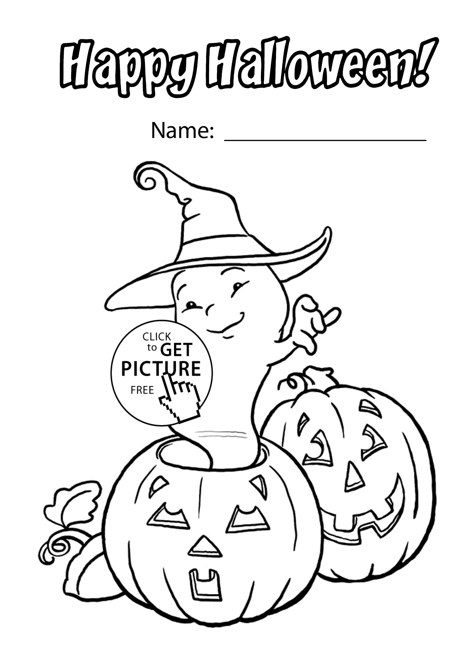 1483x2079 Halloween Funny Ghost Coloring Page For Kids, Printable Free