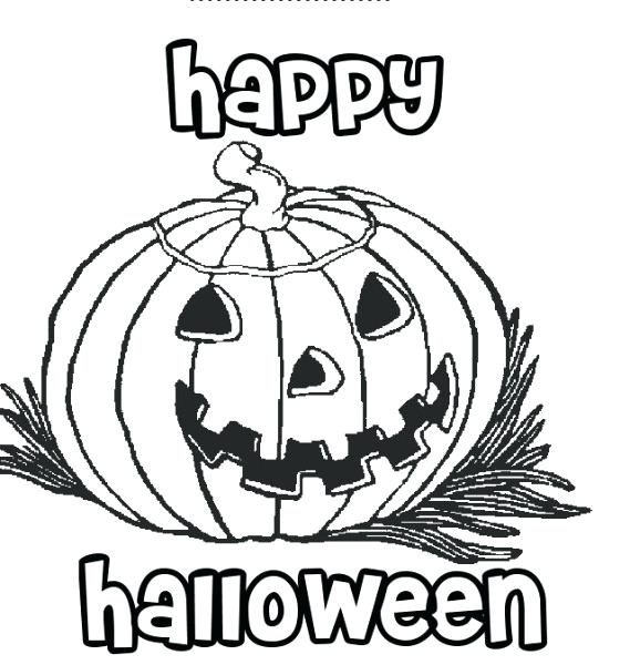 569x600 Happy Halloween Pumpkin Coloring Pages Free Design Templates