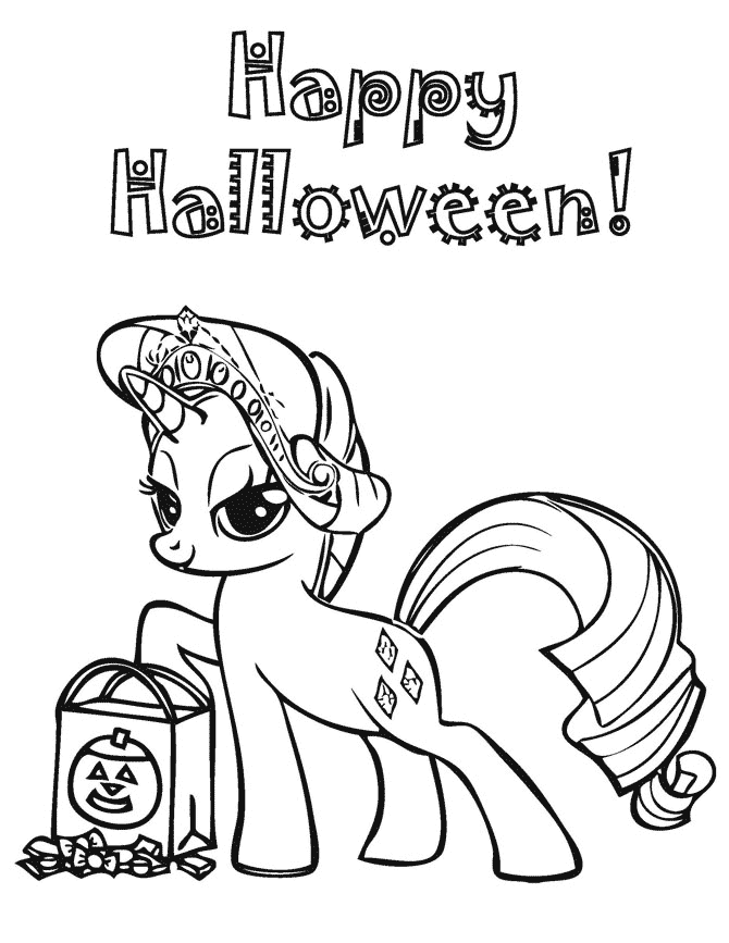 670x867 My Little Pony Happy Halloween Coloring Page H Amp M Coloring Pages