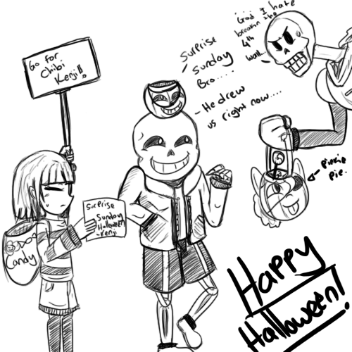 500x500 Undertale Happy Halloween Surprise Sunday Arts. By Kenjikanzaki05