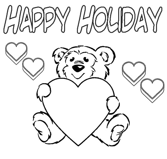 534x507 Happy Holiday Coloring Pages