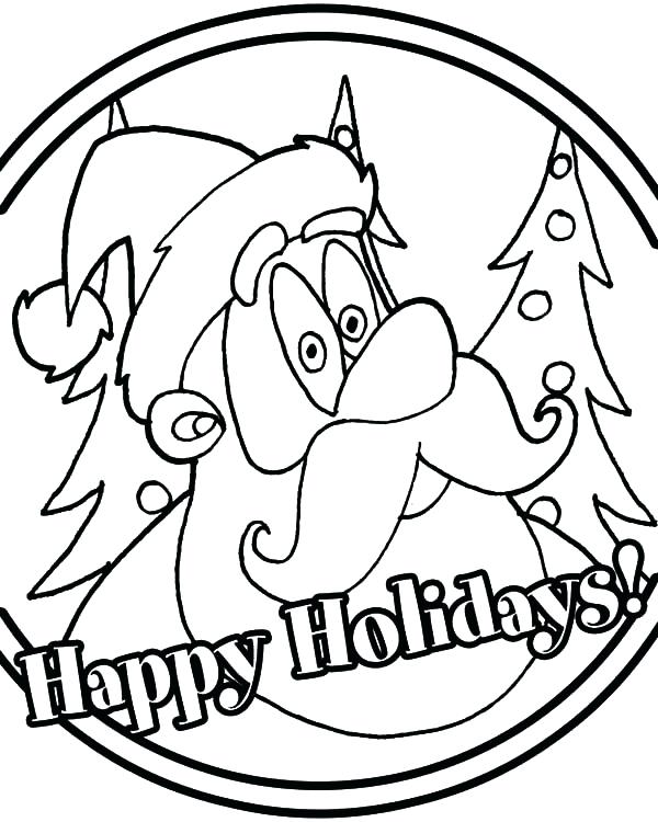 600x750 Happy Holidays Coloring Pages Murs