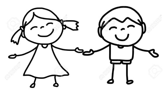 570x320 Cartoon Drawing For Kids Hand Drawing Cartoon Character Happy Kids