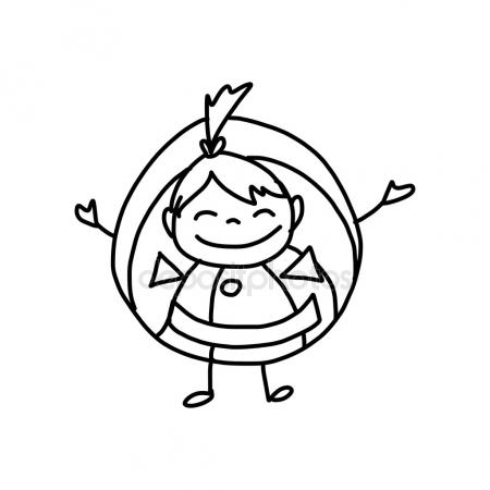 450x450 Hand Drawing Happy Kids Stock Vector Atthameeni