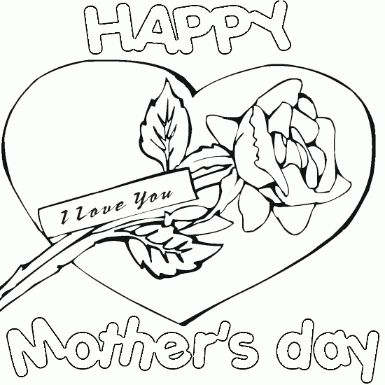 550x550 Mothers Day Colering Pags Happy Mother's Day Coloring Pages