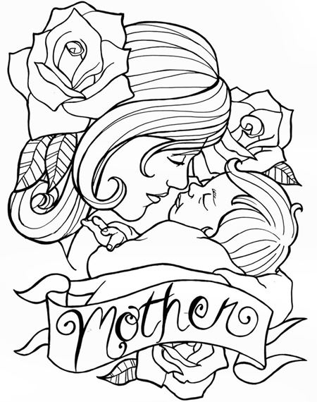 450x570 Free Printable Happy Mothers Day Coloring Pages, Sheets, Paintings
