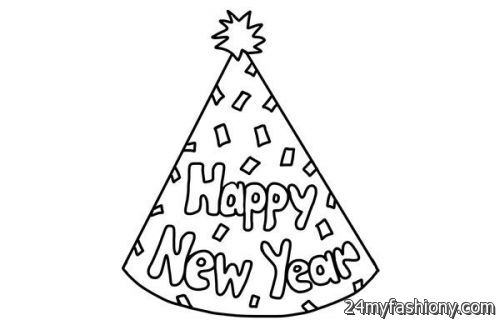 500x325 Happy New Year Hat Coloring Pages Images 2016 2017 B2b Fashion